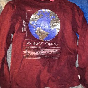 Gap Shirt Changeable Sequin Planet| Boys Small